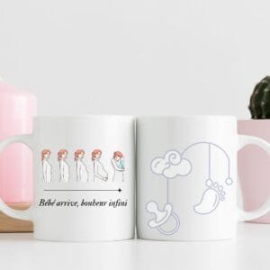 Mug "Bébé Arrive - Amour Infini"