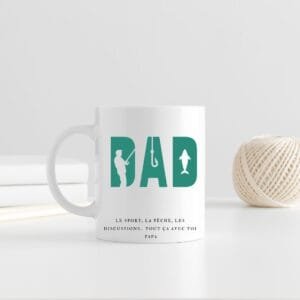 Mug personnalisé pêche "Papa pêcheur