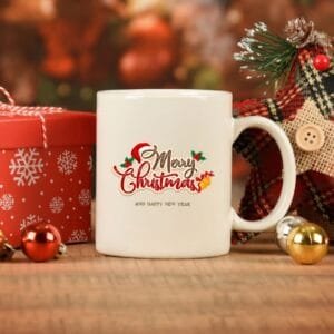 Mug personnalisé - Merry Christmas Chapeau de Père Noël
