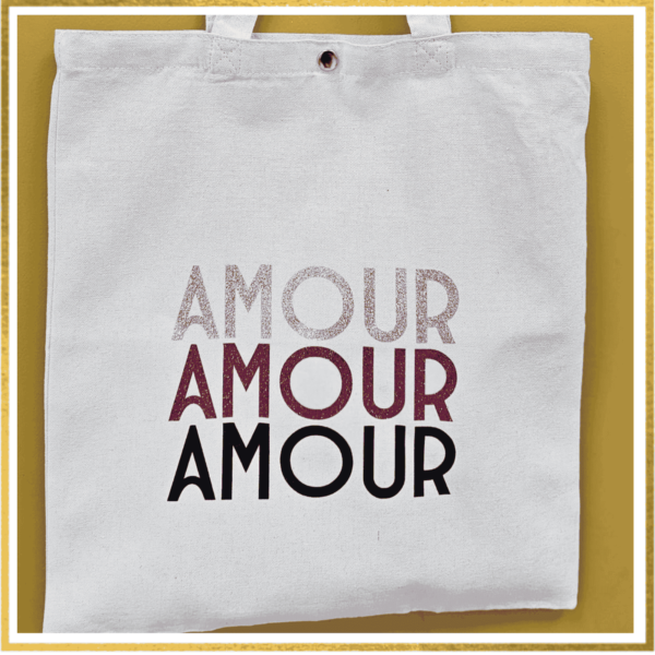 Tote bag personnalisé "Amour Amour"