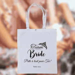 Sac personnalisé pour future mariée