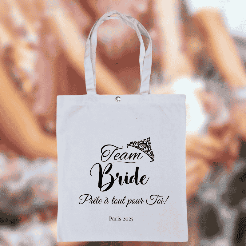 Sac personnalisé pour future mariée