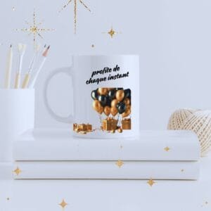 Mug Anniversaire Femme Rires-Bonheur et Souvenirs