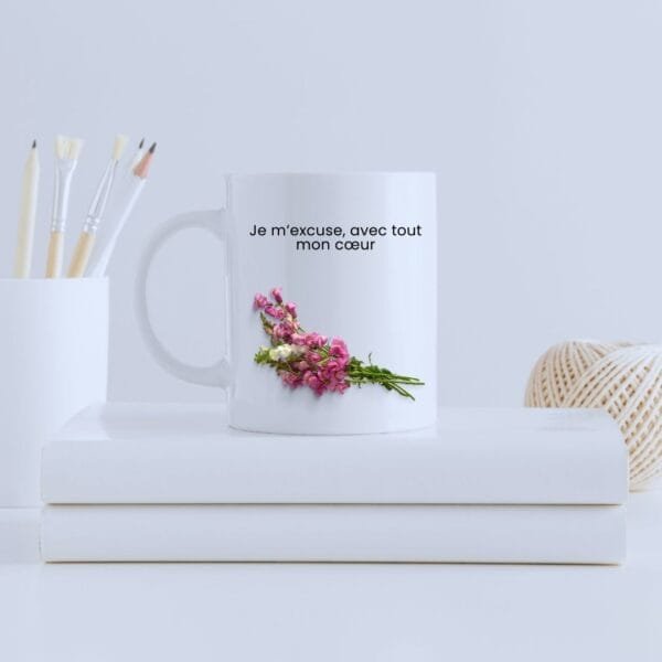 Mug ceramique - Je M’Excuse, Avec Tout Mon Cœur