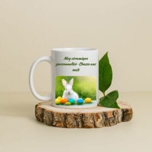 Mug céramique personnalisé - Chasse aux œufs