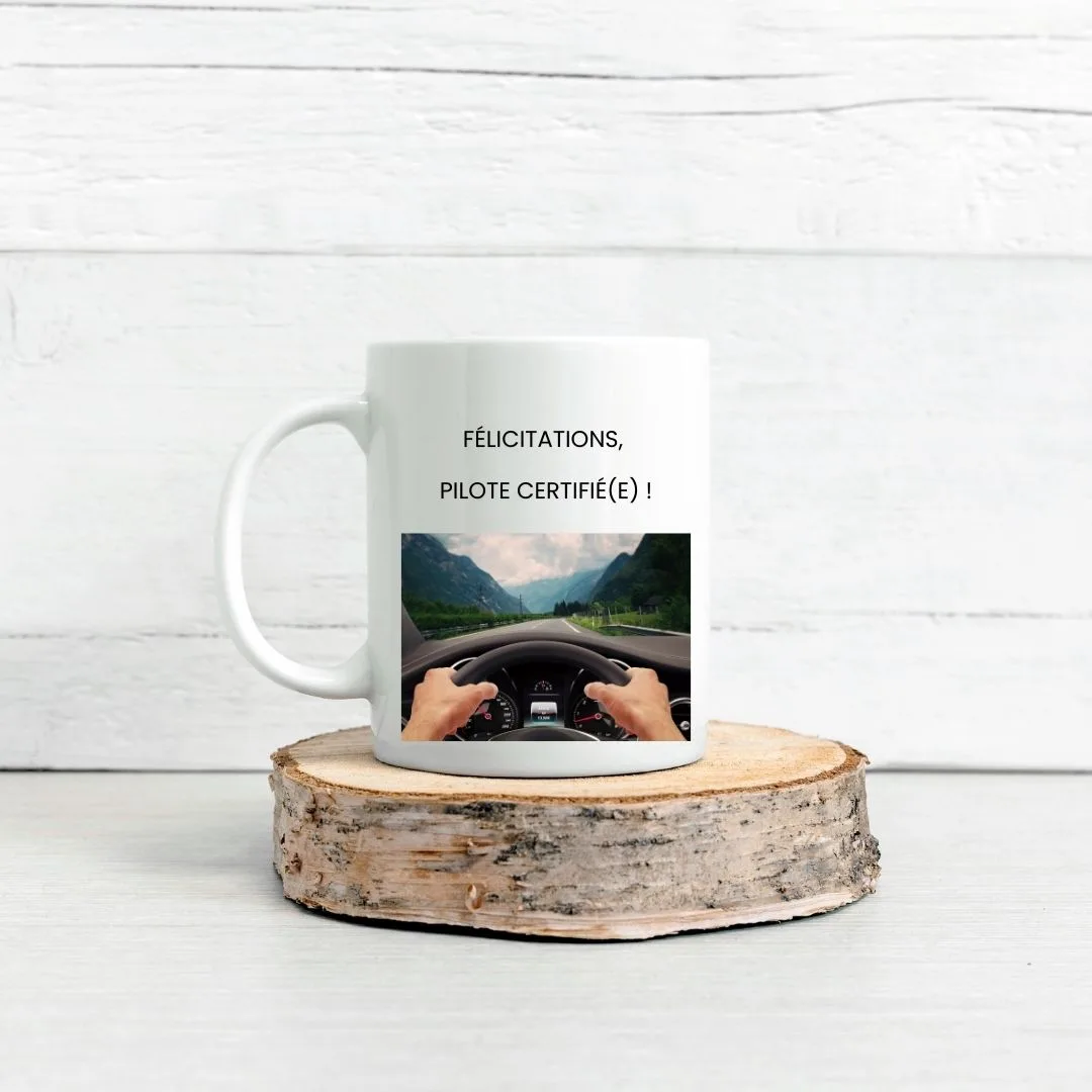 Mug céramique personnalisé - Félicitations pour ton permis