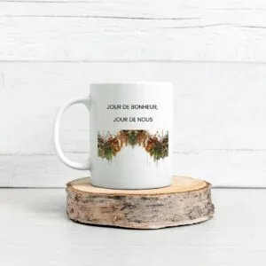 Mug céramique personnalisé - Jour de bonheur