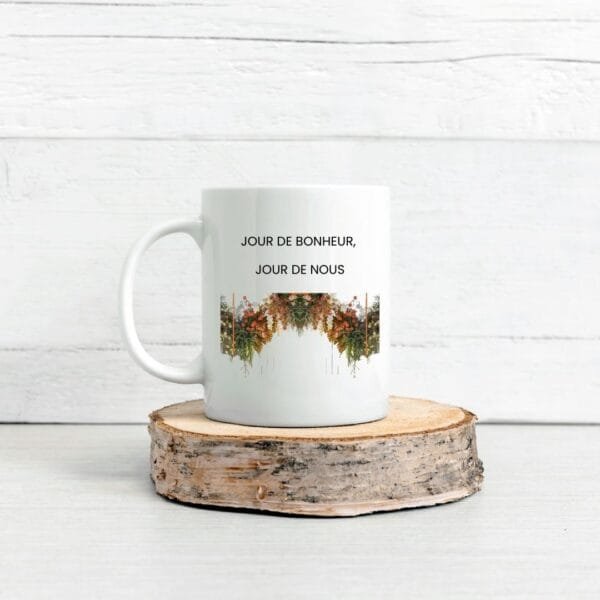 Mug céramique personnalisé - Jour de bonheur