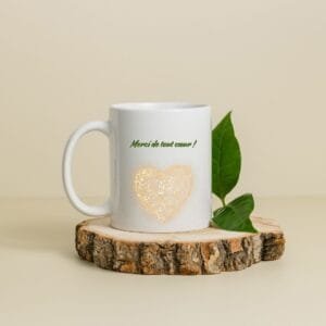 Mug céramique personnalisé - Merci de tout cœur