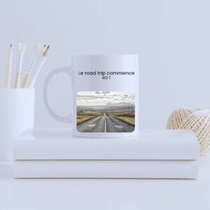 Mug céramique personnalisé - Road Trip, Ça Commence Maintenant