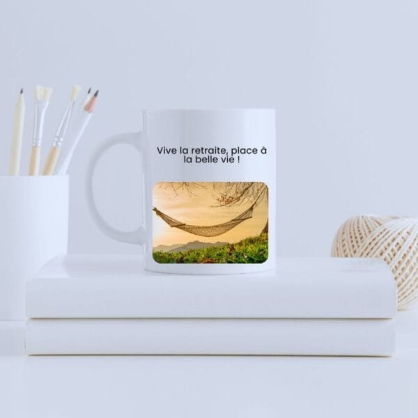 Mug céramique personnalisé - Vive la retraite