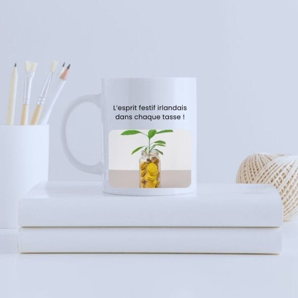 Mug céramique personnalisé-esprit festif irlandais